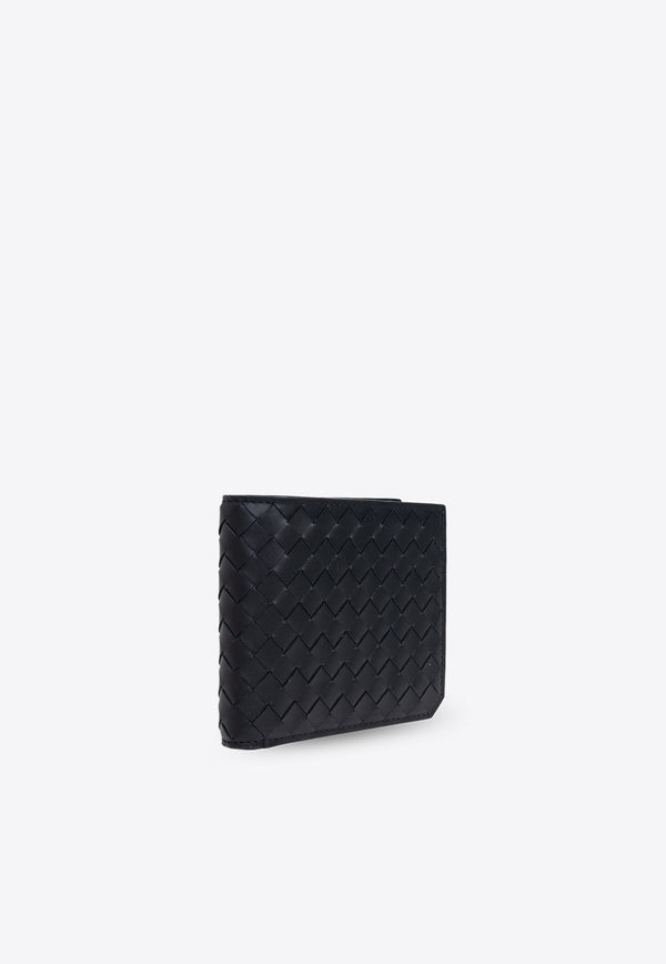 Bottega Veneta Piccolo Intrecciato Bi-Fold Wallet Black 796966 V4LQ2-8803