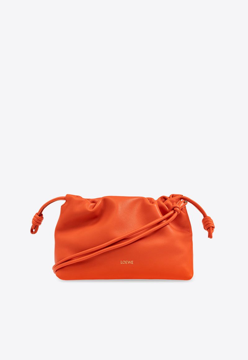 Loewe Medium Flamenco Leather Shoulder Bag Orange A411FCRX02 0-VIVID ORANGE