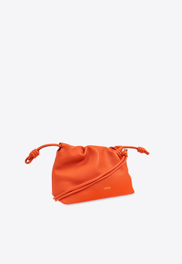 Loewe Medium Flamenco Leather Shoulder Bag Orange A411FCRX02 0-VIVID ORANGE