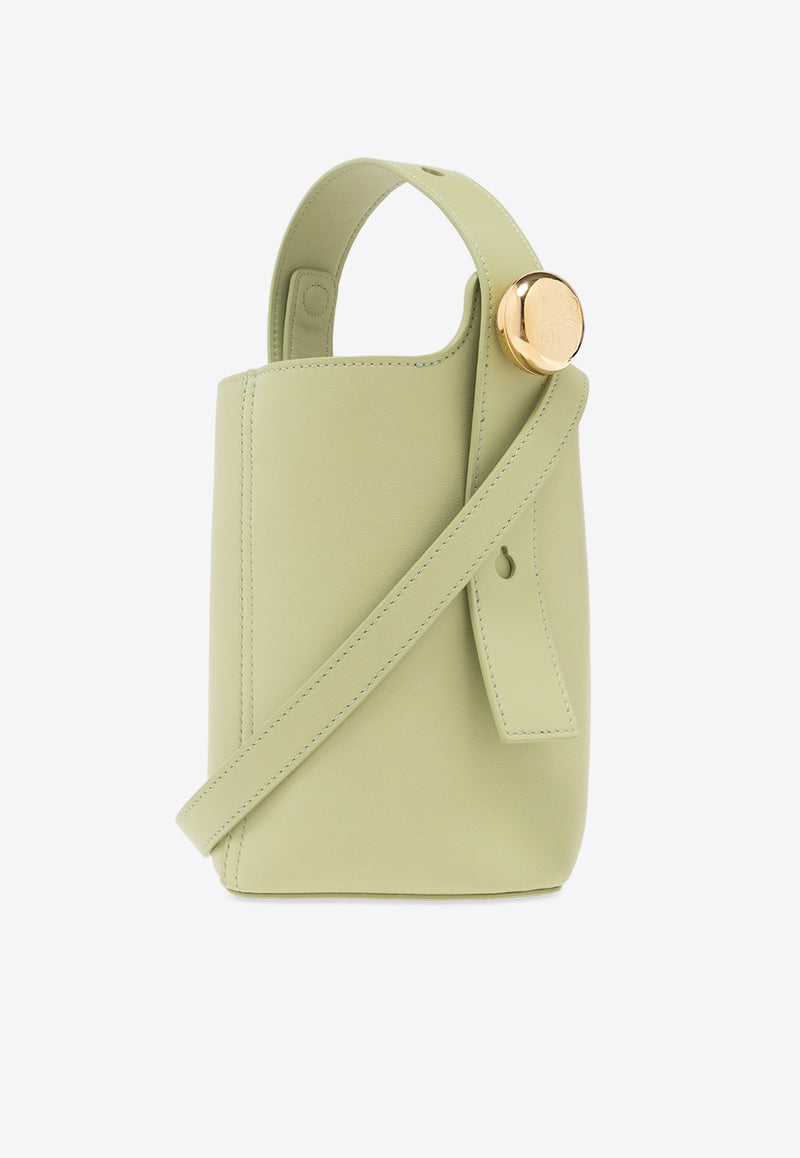 Loewe Mini Pebble Leather Bucket Bag Green AANBBBMX01 0-LIGHT PEAR