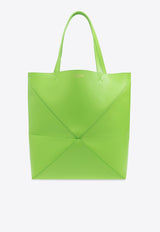 Loewe XL Puzzle Fold Leather Tote Bag Green B933Q18X01 0-VIVID GREEN