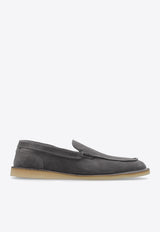 Dolce & Gabbana Florio Suede Loafers Gray A50593 AS707-80730