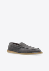 Dolce & Gabbana Florio Suede Loafers Gray A50593 AS707-80730