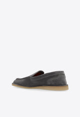 Dolce & Gabbana Florio Suede Loafers Gray A50593 AS707-80730