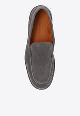 Dolce & Gabbana Florio Suede Loafers Gray A50593 AS707-80730