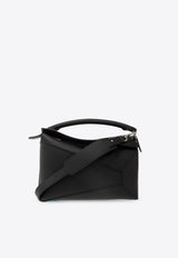 Loewe Puzzle Leather Top Handle Bag Black A510P49X14 0-BLACK