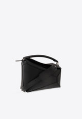 Loewe Puzzle Leather Top Handle Bag Black A510P49X14 0-BLACK