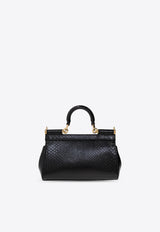 Dolce & Gabbana Small Sicily Python-Skin Top Handle Bag Black BB7116 A2111-80999