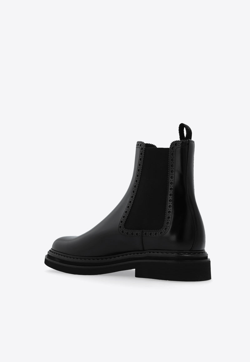 Dolce & Gabbana Day Classic Calf Leather Chelsea Boots Black A60592 A1203-80999