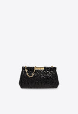 Dolce & Gabbana Medium Marlene Sequined Shoulder Bag Black BB7620 AR440-80999