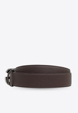 Dolce & Gabbana DG Logo Leather Belt Brown BC4675 AT489-80076