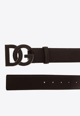 Dolce & Gabbana DG Logo Leather Belt Brown BC4675 AT489-80076