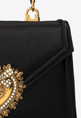 Dolce & Gabbana Small Devotion Satin Top Handle Bag Black BB6711 A7630-80999