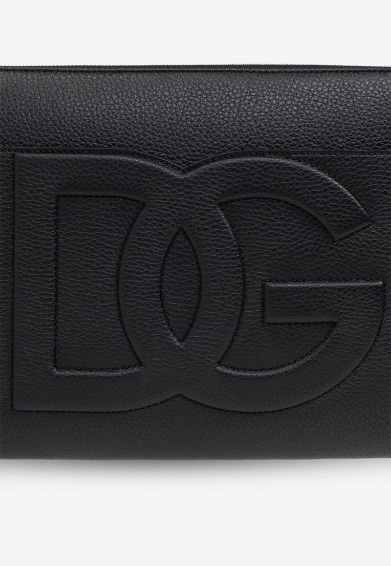 Dolce & Gabbana DG Logo Leather Pouch Bag Black BM2337 A8034-80999