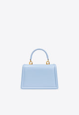 Dolce & Gabbana Small Devotion Leather Top Handle Bag Light Blue BB6711 AV893-80789