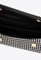 Dolce & Gabbana Small Sicily Houndstooth Top Handle Bag Black BB7116 AV919-HW5FG