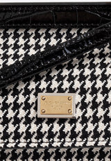 Dolce & Gabbana Small Sicily Houndstooth Top Handle Bag Black BB7116 AV919-HW5FG