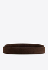 Dolce & Gabbana Rolled Buckle Suede Belt Brown BC4337 AT441-80081