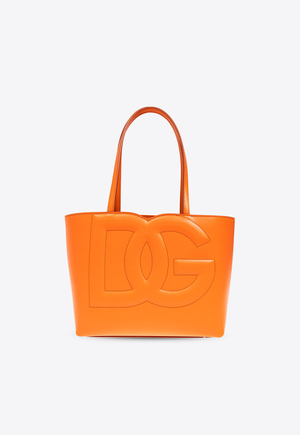 Dolce & Gabbana Small DG Logo Leather Tote Bag Orange BB7337 AW576-80244