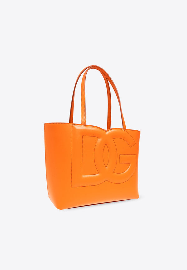 Dolce & Gabbana Small DG Logo Leather Tote Bag Orange BB7337 AW576-80244