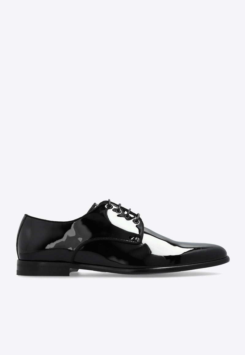 Dolce & Gabbana Raffaello Leather Derby Shoes Black A10703 AX651-80999