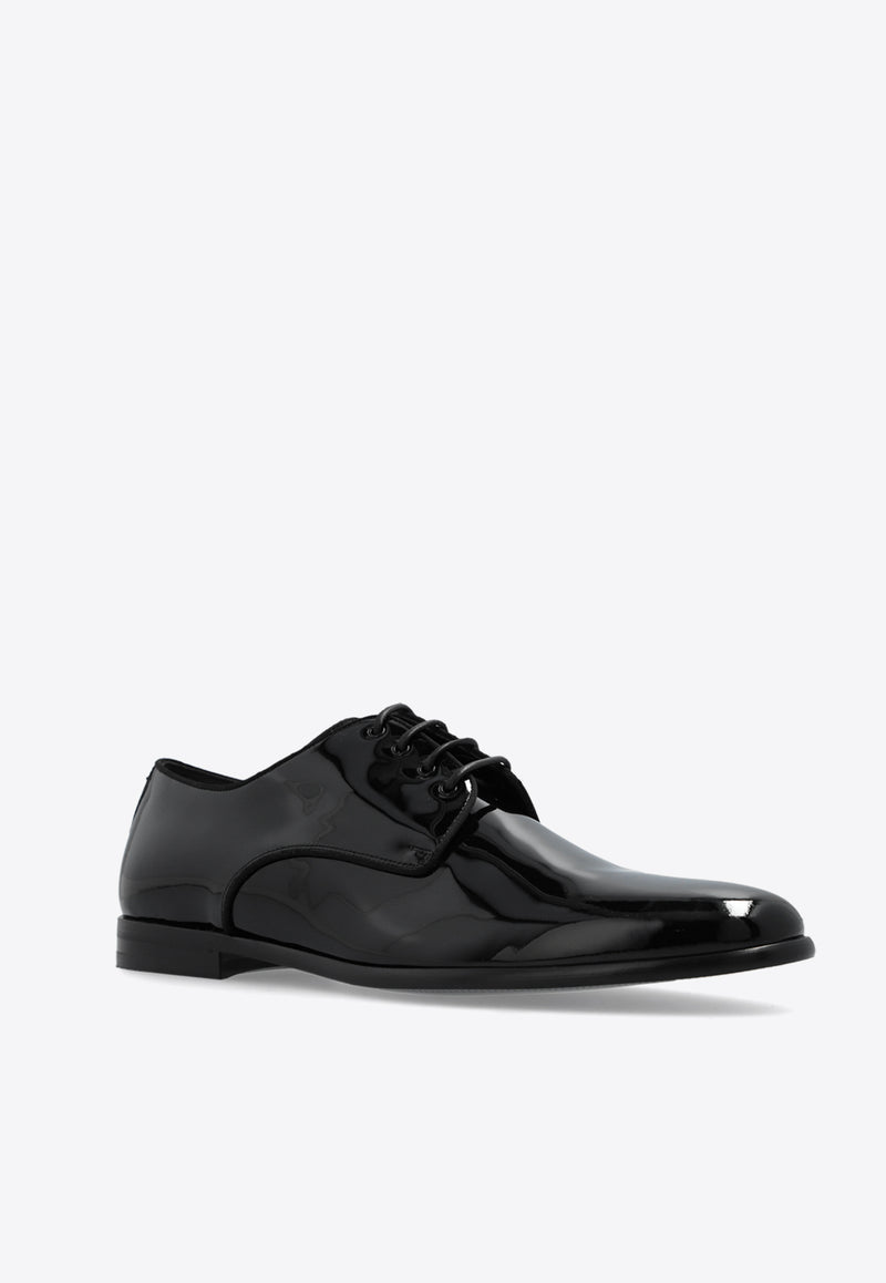 Dolce & Gabbana Raffaello Leather Derby Shoes Black A10703 AX651-80999