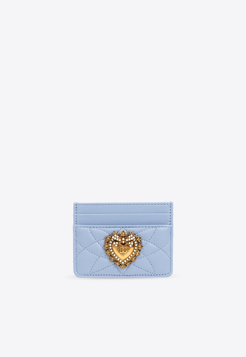 Dolce & Gabbana Devotion Leather Cardholder Light Blue BI0330 AV967-80789