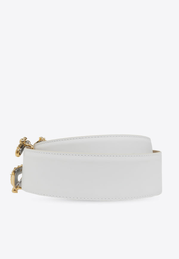 Dolce & Gabbana DG Baroque Leather Belt White BE1336 AZ831-80001