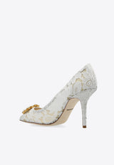 Dolce & Gabbana Bellucci 90 Taormina Lace Pumps Cream CD0101 AL198-80005