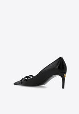 Dolce & Gabbana Mun 60 Bow Appliqué Leather Pumps Black CD1855 A1037-80999