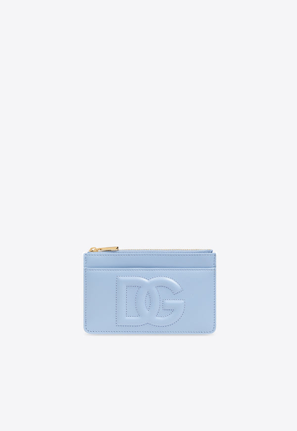 Dolce & Gabbana Medium DG Logo Leather Cardholder Light Blue BI1261 AG081-80789