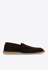 Dolce & Gabbana Florio Ideal Suede Loafers Brown A50593 AS707-80081