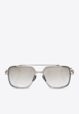 Balmain Officier Aviator Sunglasses  Gray BPS-108B-58 0-0