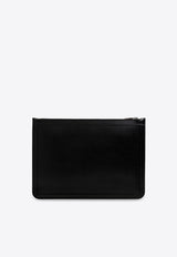 Dolce & Gabbana Large Logo Plaque Leather Pouch Black BM2328 AV956-80999