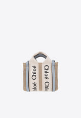 Chloé Nano Woody Canvas Tote Bag Beige CHC22AP235 I26-91K