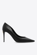 Dolce & Gabbana 105 DG-Logo Leather Pumps Black CD1882 A1953-80999