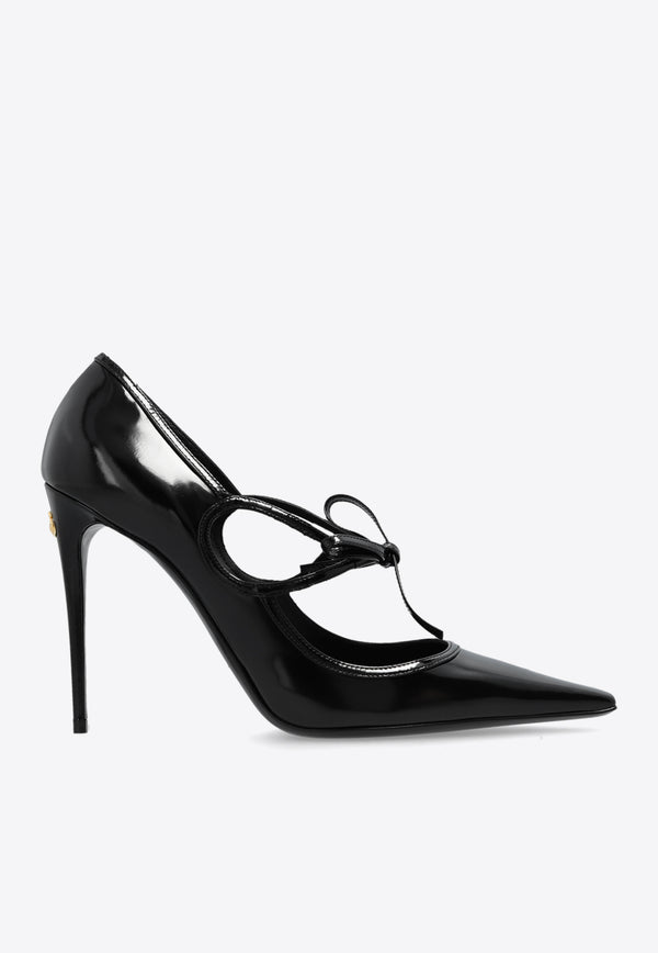 Dolce & Gabbana Mun 105 Polished Leather Pumps Black CD1853 A1037-80999