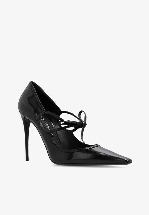 Dolce & Gabbana Mun 105 Polished Leather Pumps Black CD1853 A1037-80999