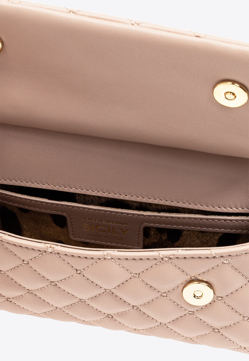 حقيبة يد سيسيلي صغيرة من الجلد المبطن