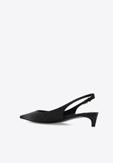 Dolce & Gabbana Mun 30 Slingback Pumps in Croc-Embossed Leather Black CG0804 A5491-8B956