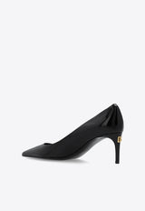 Dolce & Gabbana 65 DG Logo Patent Leather Pumps Black CD1730 A1471-80999