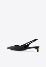 Dolce & Gabbana Lollo 35 Patent Leather Slingback Pumps Black CG0701 A1471-80999