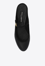 Dolce & Gabbana Vally Nappa Leather Flat Mules Black CI0174 A9U91-8B956