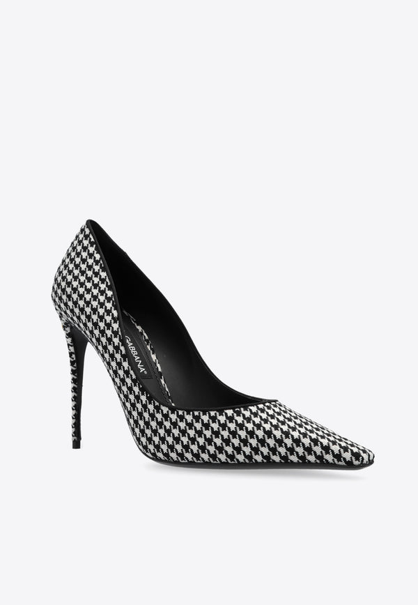 Dolce & Gabbana Mun 105 Houndstooth Pumps Monochrome CD1872 A9V05-89697