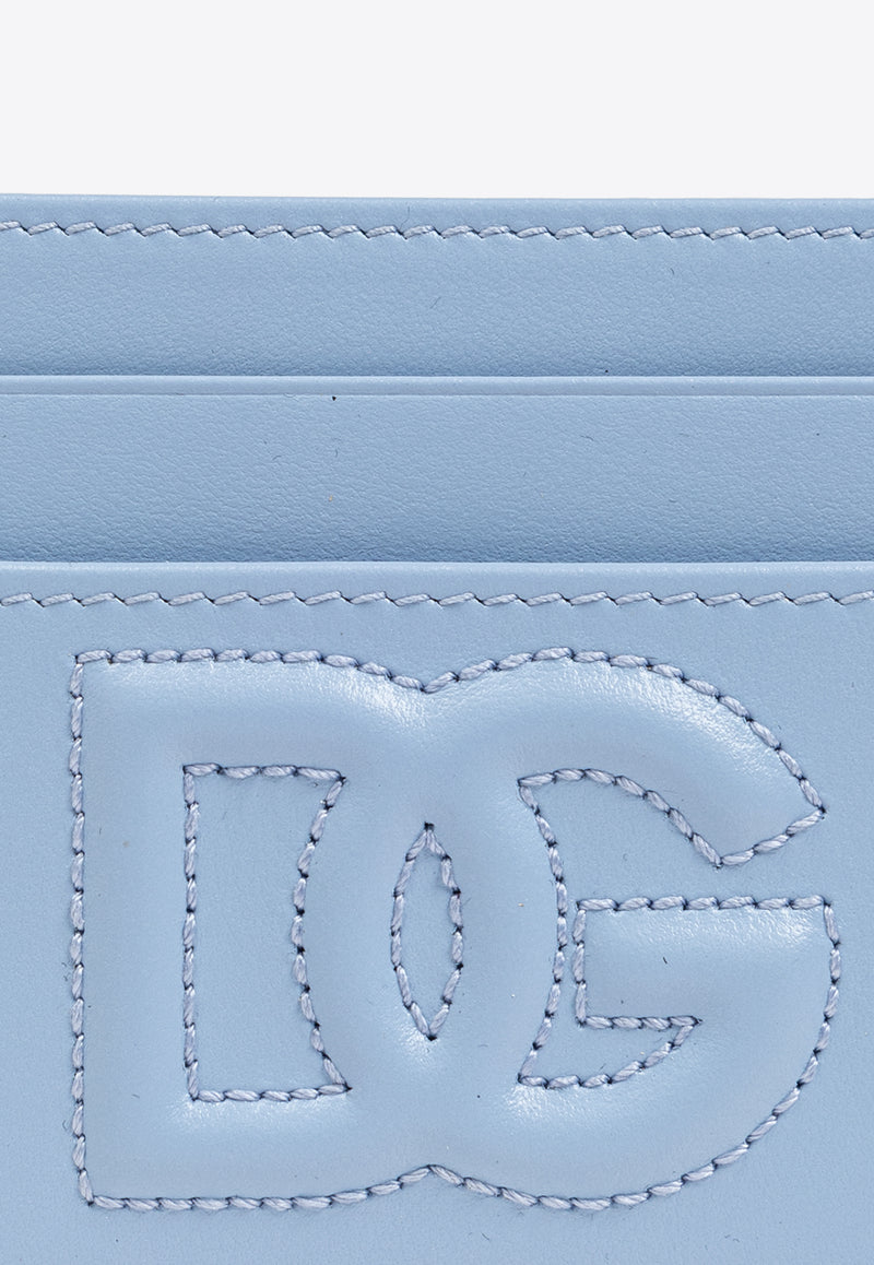 Dolce & Gabbana DG Logo Leather Cardholder Light Blue BI0330 AG081-80789