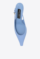 Dolce & Gabbana Mun 60 Slingback Pumps in Polished Leather Light Blue CG0805 A1037-80789