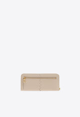 Loewe Knot Zip-Around Wallet Oat CEM1G39X04 0-LIGHT OAT