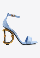 Dolce & Gabbana 105 Baroque DG Heel Bouclé Sandals Light Blue CR0739 AW094-80619