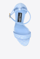 Dolce & Gabbana 105 Baroque DG Heel Bouclé Sandals Light Blue CR0739 AW094-80619