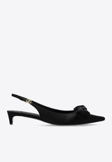 Dolce & Gabbana Mun 30 Slingback Satin Pumps Black CG0843 A3I64-8B956